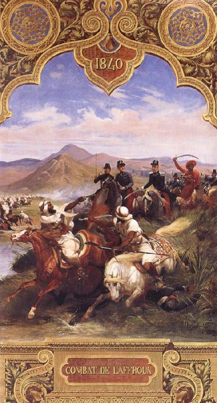 Horace Vernet The Battle Below the hills of Affroun Norge oil painting art